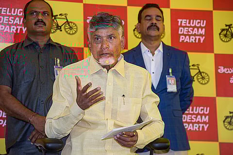 Chandrababu Naidu press conference in Andhra